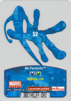 2008 Edibas Lamincards Marvel Heroes #52 Mr. Fantastic Back
