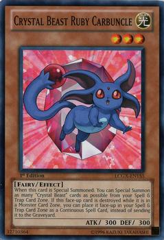 2011 Yu-Gi-Oh! Legendary Collection 2: The Duel Academy Years Mega Pack English 1st Edition #LCGX-EN155 Crystal Beast Ruby Carbuncle Front