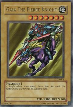 2002 Yu-Gi-Oh! Legend of Blue Eyes White Dragon Asian English #LOB-006 Gaia The Fierce Knight Front