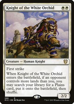 2021 Magic The Gathering Innistrad: Midnight Hunt Commander #88 Knight of the White Orchid Front