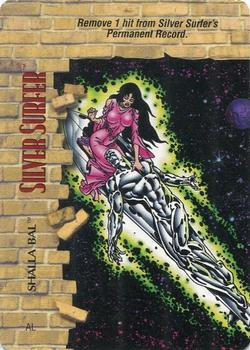 1997 Fleer/Skybox Marvel Overpower Monumental OverPower #NNO Silver Surfer / Shalla-Bal Front