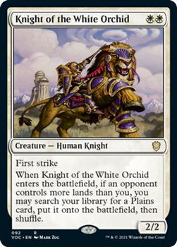 2021 Magic The Gathering Innistrad: Crimson Vow Commander #92 Knight of the White Orchid Front