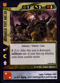 2002 Warhammer 40,000 TCG: Coronis Campaign #NNO Armored Fist Squad Front