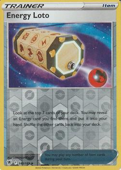 2022 Pokemon Sword & Shield Astral Radiance - Reverse Holo #140/189 Energy Loto Front