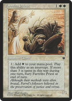 1994 Magic the Gathering Fallen Empires (DUPLICATED, TO BE DELETED) #NNO Farrelite Priest Front