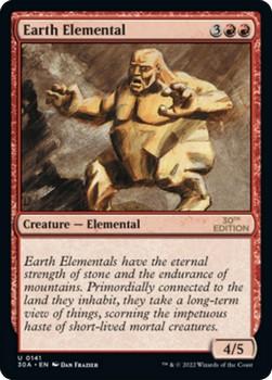 2022 Magic The Gathering 30th Anniversary Edition #0141 Earth Elemental Front