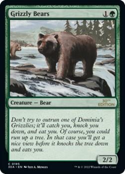2022 Magic The Gathering 30th Anniversary Edition #0195 Grizzly Bears Front