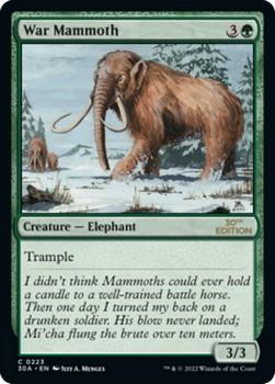 2022 Magic The Gathering 30th Anniversary Edition #0223 War Mammoth Front