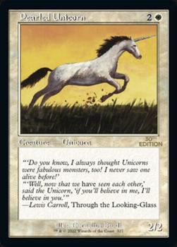 2022 Magic The Gathering 30th Anniversary Edition #327 Pearled Unicorn Front
