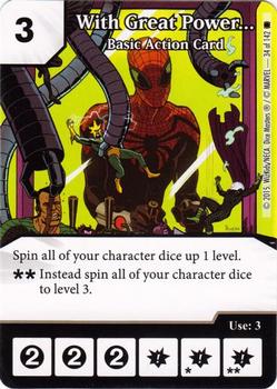 2015 Dice Masters The Amazing Spider-Man #34of142 With Great Power... Front