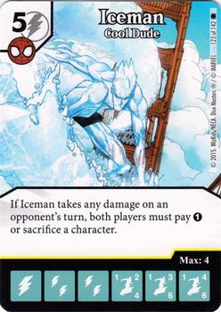2015 Dice Masters The Amazing Spider-Man #123of142 Iceman Front