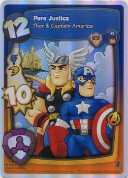 2012 Marvel Super Hero Squad Online Hero's Destiny Expansion #NNO Pure Justice (Thor & Captain America) Front