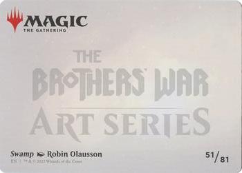 2022 Magic The Gathering The Brothers' War - Art Series Gold Stamped Signature #51 Swamp Back