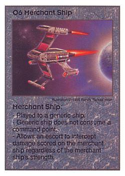 1996 Galactic Empires Advanced Technologes #O6 Merchant Ship Front