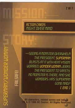 1996 Fleer DC Overpower - Mission: Might Over Mind #2 Failsafe! Back