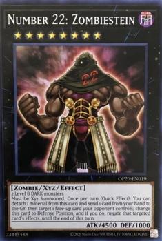 2022 Yu-Gi-Oh! OTS Tournament Pack 20 English #OP20-EN019 Number 22: Zombiestein Front