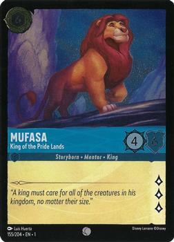 2023 Disney Lorcana TCG: The First Chapter - Foil #155/204 Mufasa - King of the Pride Lands Front
