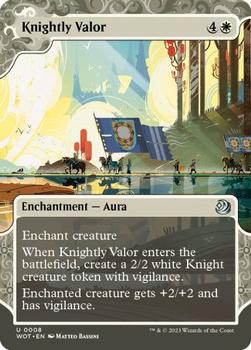2023 Magic: The Gathering Wilds Of Eldraine - Enchanting Tales #0008 Knightly Valor Front