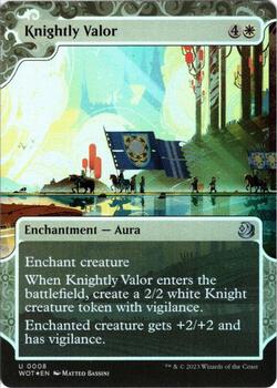 2023 Magic: The Gathering Wilds Of Eldraine - Enchanting Tales Foil #0008 Knightly Valor Front