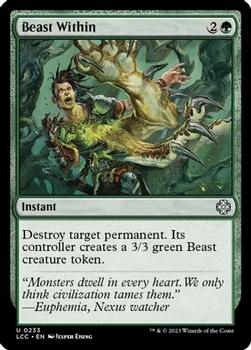 2023 Magic: The Gathering The Lost Caverns of Ixalan - Commander Decks #0233 Beast Within Front