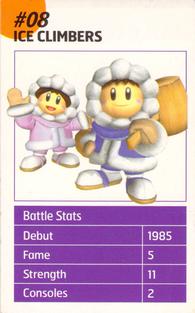 2002 Nintendo Official Magazine Battle Cards #8 Ice Climbers Front
