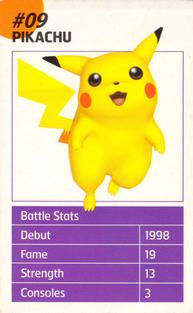 2002 Nintendo Official Magazine Battle Cards #9 Pikachu Front