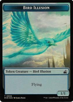 2024 Magic: The Gathering Ravnica Remastered - Double Sided Tokens #0005/0018 Bird Illusion / Spirit Front