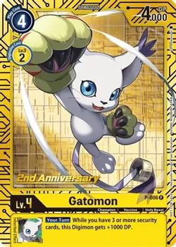 2023 Digimon 2nd Aniversary Set #P-006 Gatomon Front