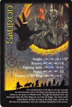 2012 Top Trumps The Lord of the Rings Collector Tin #NNO Sauron Front
