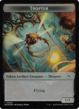 2024 Magic: The Gathering Murders at Karlov Manor - Double Sided Tokens #0009/0020 Plant // Thopter Back