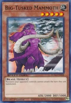 2024 Yu-Gi-Oh! Speed Duel GX: Midterm Destruction English 1st Edition #SGX4-END08 Big-Tusked Mammoth Front