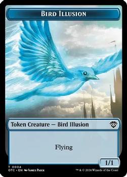 2024 Magic: The Gathering Outlaws of Thunder Junction - Commander Deck Tokens #0004/0014 Bird Illusion // Elemental Front