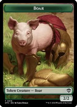 2024 Magic: The Gathering Outlaws of Thunder Junction - Commander Deck Tokens #0016/0018 Boar // Treasure Front