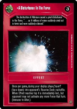 1995 Decipher Star Wars CCG Premiere Limited #NNO A Disturbance In The Force Front