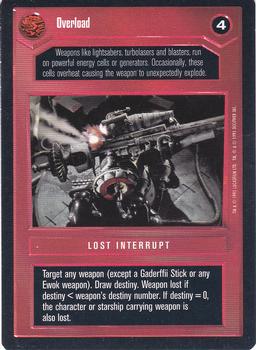 1995 Decipher Star Wars CCG Premiere Limited #NNO Overload Front