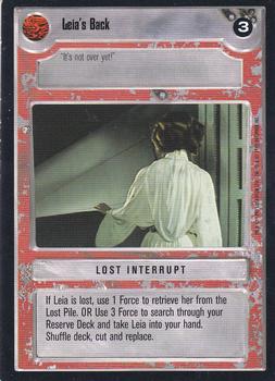 1995 Decipher Star Wars CCG Premiere Limited #NNO Leia's Back Front