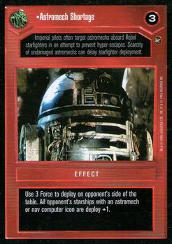 1996 Decipher Star Wars CCG: A New Hope Limited #NNO Astromech Shortage Front
