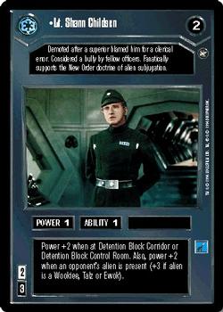 1996 Decipher Star Wars CCG: A New Hope Limited #NNO Lt. Shann Childsen / Malcolm Tierney Front