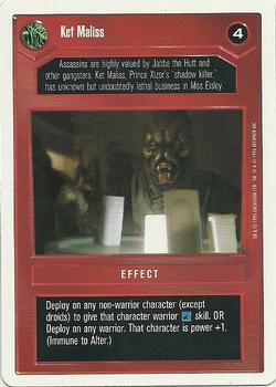 1996 Decipher Star Wars CCG Premiere Unlimited #NNO Ket Maliss Front