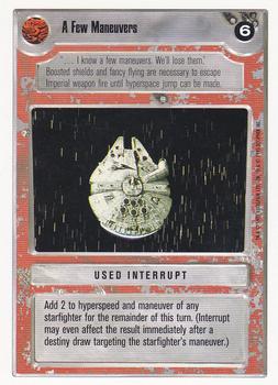1996 Decipher Star Wars CCG Premiere Unlimited #NNO A Few Maneuvers Front