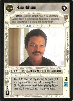 1997 Decipher Star Wars CCG Cloud City Limited #NNO Lando Calrissian Front