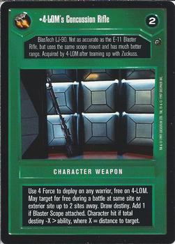 1997 Decipher Star Wars CCG Dagobah Limited #NNO 4-Lom's Concussion Rifle Front