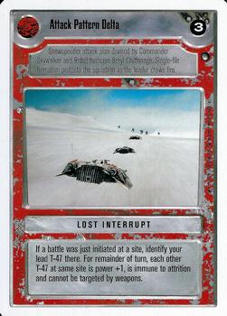 1998 Decipher Star Wars CCG Hoth Revised Unlimited #NNO Attack Pattern Delta Front