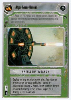 1998 Decipher Star Wars CCG Hoth Revised Unlimited #NNO Atgar Laser Cannon Front
