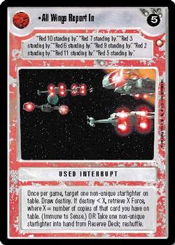 1998 Decipher Star Wars CCG Special Edition Limited #NNO All Wings Report In Front