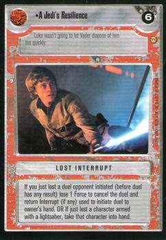 2001 Decipher Star Wars CCG Tatooine Limited #NNO A Jedi's Resilience Front
