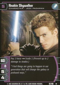 2002 Wizards of the Coast Star Wars: Attack of the Clones TCG #62 Anakin Skywalker Front