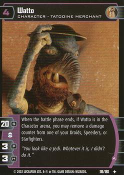 2002 Wizards of the Coast Star Wars: Attack of the Clones TCG #116 Watto Front