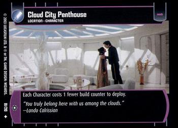 2003 Wizards of the Coast Star Wars The Empire Strikes Back TCG #81 Cloud City Penthouse Front