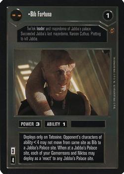2000 Decipher Star Wars CCG Reflections A Collector’s Bounty #NNO Bib Fortuna Front